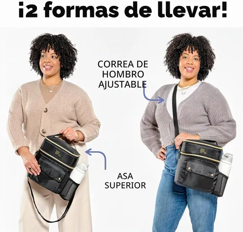 Vista 6 de Fit & Fresh Westminster - Lonchera aislada de doble compartimento para mujer, juego completo de almuerzo con 2 contenedores, bolsa térmica aislada