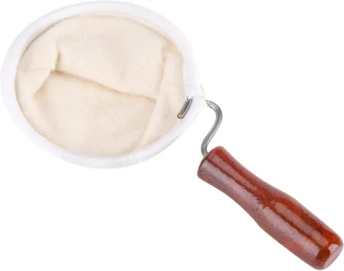 Vista 8 de EBTOOLS Colador de filtro de café hecho a mano con mango de madera para café de goteo manual, tamaño grande