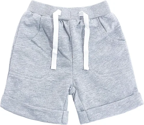 Vista 5 de SOBOWO Pantalones cortos deportivos de verano para bebés niños y niñas, paquete de 3 unidades, pantalones deportivos de algodón sólido, pantalones