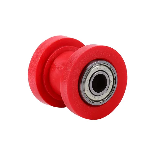 Vista 4 de Rodillo tensor de polea, rodillo de cadena de 0.394 in, guía de rueda tensor para Pit Dirt Mini Bike Moto ATV piezas de repuesto Rojo