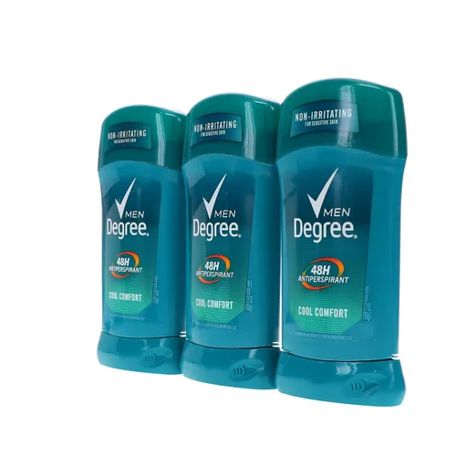 Vista 2 de Degree Men Antitranspirante y desodorante, Cool Comfort de 2.7 onzas (paquete de 3) el embalaje puede variar