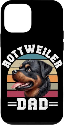 Vista 16 de Rottweiler Dad Rottie Father Dog Parent Father's Day Retro Case for iPhone 16
