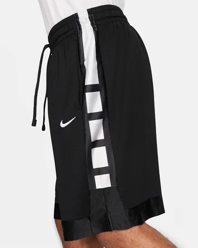 Vista 3 de Nike Pantalones cortos de baloncesto Elite para hombre, GrisNegroBlanco