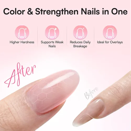 Vista 3 de Makartt Gel Builder: Extensión de uñas rosa, larga duración, 1.06 oz Rosa 1.06oz
