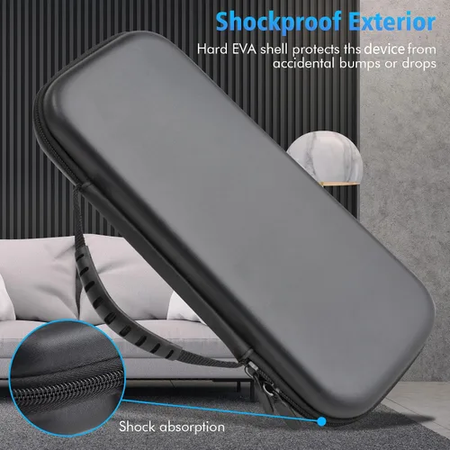 Vista 4 de Funda de transporte portátil para ASUS Rog Ally 2023 Release Hard EVA Shell Travel Daily Handheld Game Console Bolsa de almacenamiento protectora