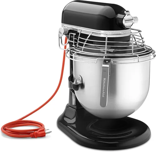 Vista 11 de KitchenAid KSM8990CU Mezclador comercial de encimera de 8 cuartos de galón, 10 velocidades, impulsado por engranajes, contorno plateado Plateado