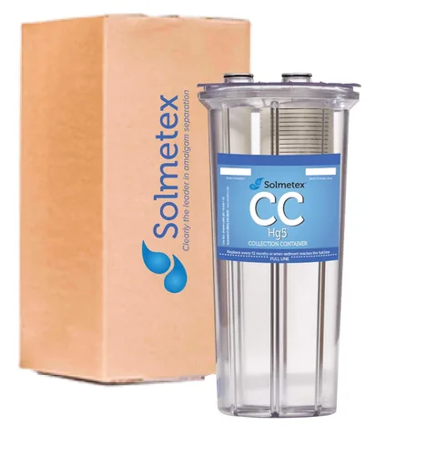 Vista 2 de Solmetex Reciclaje de contenedores de colección Hg5, filtro separador de amalgama.