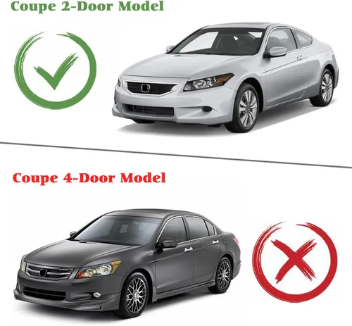 Vista 8 de Para Honda Accord 2 puertas Coupe 2008-2010 Parrilla Parachoques Delantero Negro Brillante