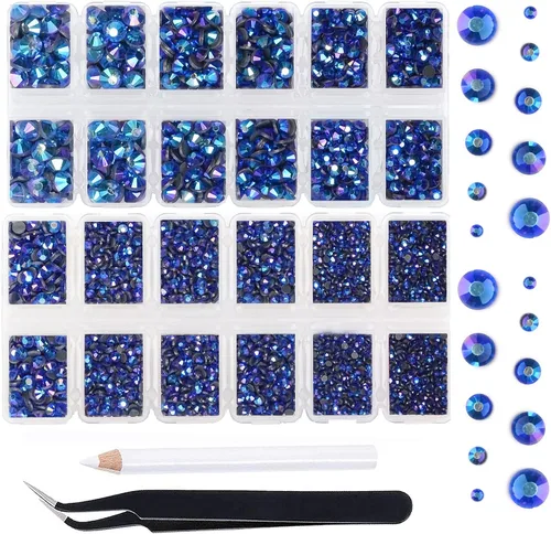 Vista 64 de 4500 unidades de diamantes de imitación de cristal de fijación en caliente con parte trasera plana HotFix gemas de cristal redondas de 0.079 Citrino