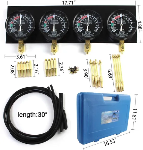 Vista 7 de Kit de herramientas de sincronización de carburador de motocicleta, equilibrador de vacío de combustible universal, sincronizador de carburador