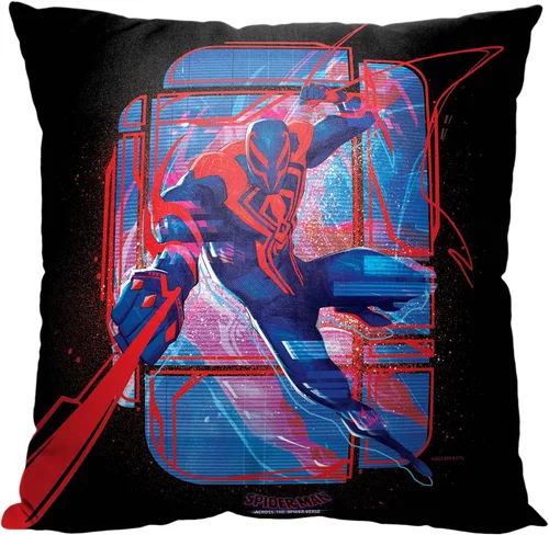Vista 9 de Northwest Almohada Spider-Man, 18 x 18 pulgadas, explosión colorida