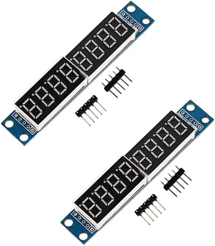 Vista 2 de HiLetgo 2pcs MAX7219 8-Digital Segment Digital LED Display Tube for Arduino 51/AVR/STM32 (Pack of 2)