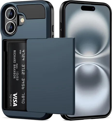 Vista 17 de Vofolen Funda para iPhone 16 con tarjetero y cartera