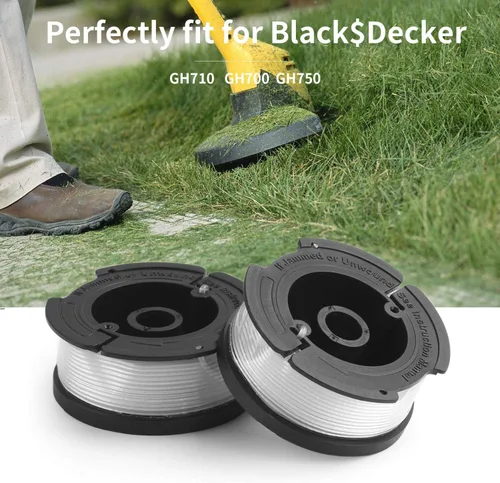 Vista 2 de Paquete de 4 carretes de repuesto para recortadora de hilo para Black y Decker AF-100 Carrete de alimentación automática de malezas de 30 pies/0.065