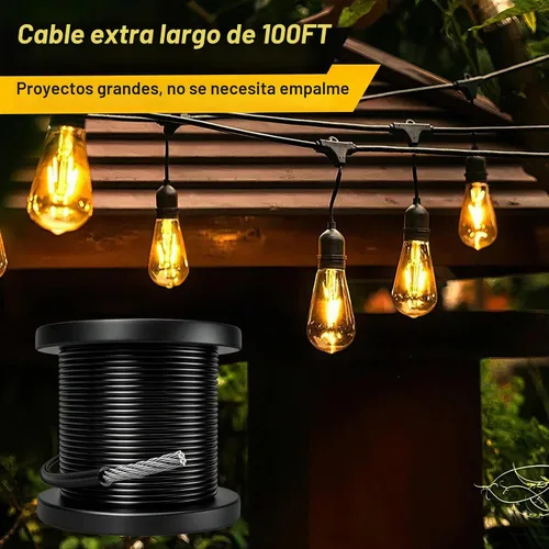 Vista 4 de Cuerda de alambre de acero inoxidable 304 para luces de cadena