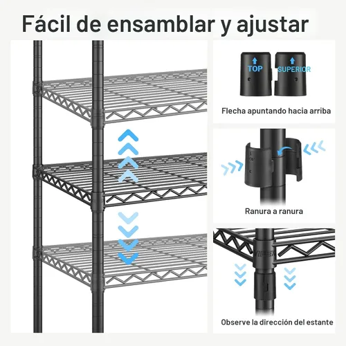 Vista 8 de VIPEK R2 - Perchero mediano con ruedas y ganchos laterales, resistente para colgar ropa, ajustable con alambre de metal, armario portátil con ruedas