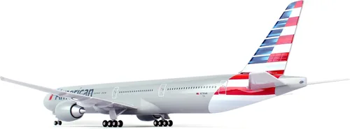 Vista 2 de Daron Skymarks SKR715 American 777-300 New Livery Kit de modelo de avión para armar con engranaje, Escala 1/200