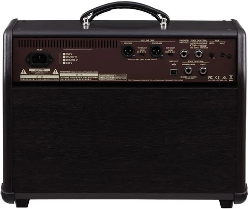 Vista 4 de Boss Acoustic Singer Pro Combo Acústico Bi-Amp de 120 Vatios con FX y Cable de Interconexión Balanceado Hosa TRS a TRS de 10 Pies