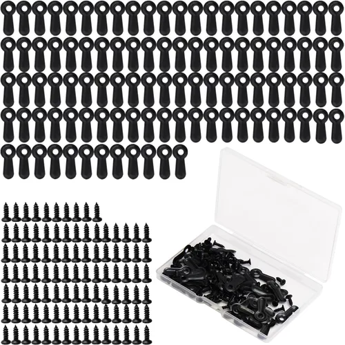 Vista 7 de MroMax 20 piezas de marcos de fotos, botones de giro, clips de plástico para marco de fotos con tornillos, piezas para colgar imágenes, fotos
