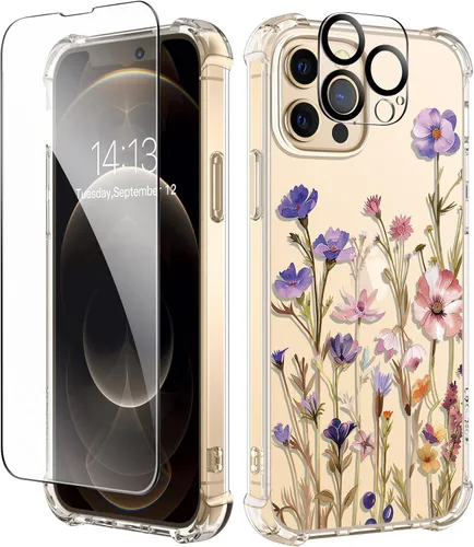 Vista 125 de GVIEWIN - Funda para iPhone 11 con protector de pantalla + protector de lente de cámara, cubierta protectora transparente suave de poliuretano