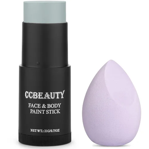 Vista 15 de CCbeauty Pintura facial negra para ojos, kit de pintura facial, maquillaje SFX no tóxico para esqueleto fantasma, disfraz de Halloween, pintura