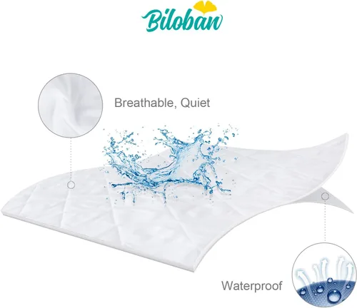 Vista 9 de Protector de colchón para cuna con cremallera, funda impermeable para colchón de cuna, transpirable y absorbente, funda de 6 lados totalmente