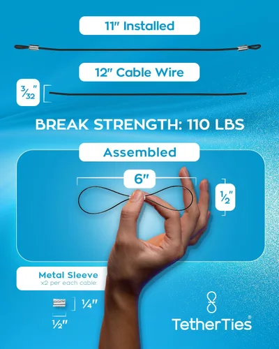 Vista 4 de Organización de cables, kit de correas de bricolaje – Correas de cable personalizables para computadoras, adaptadores y dongles – Cables de amarre