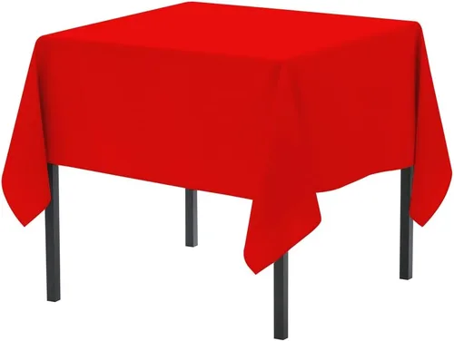Vista 81 de Pomp - Mantel premium de poliéster con estampado abstracto de 52 x 52 pulgadas cuadradas Tela de fácil cuidado, resistente a arrugas y manchas