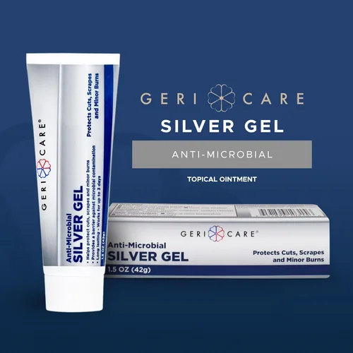 Vista 2 de GeriCare - Gel de plata antimicrobiano Crema para el cuidado de heridas para cortes, raspaduras quemaduras menores, ungüento natural tópico