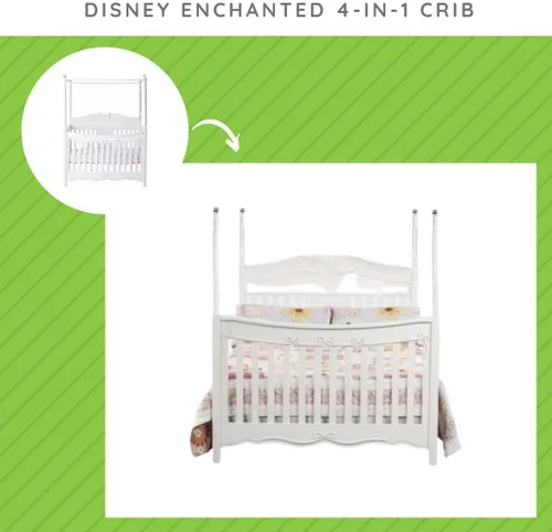 Vista 2 de Delta Children - Kit de conversión de tamaño completo compatible con Disney Princess Magical Dreams y Disney Enchanted 4 en 1 Cunas convertibles