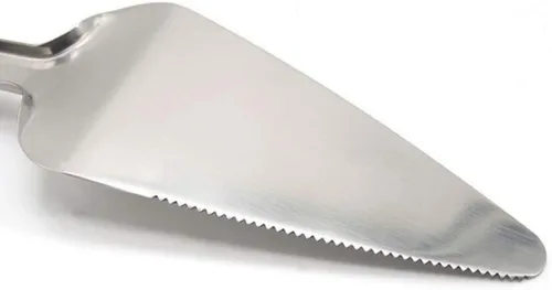 Vista 4 de ULTECHNOVO Servidor de tartas de acero inoxidable de 10.23 pulgadas, espátula de pizza triangular, cortador de pasteles para hornear, servir