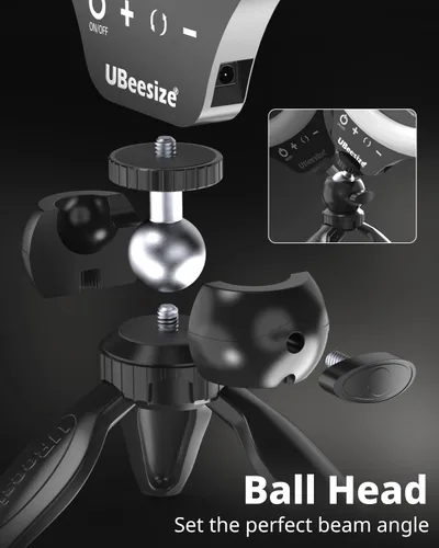 Vista 8 de UBeesize 12" Desk Ring Light with Stand & Phone Holder - Adjustable Studio Light for Photography，Zoom Meetings, YouTube, TikTok, Live Streaming