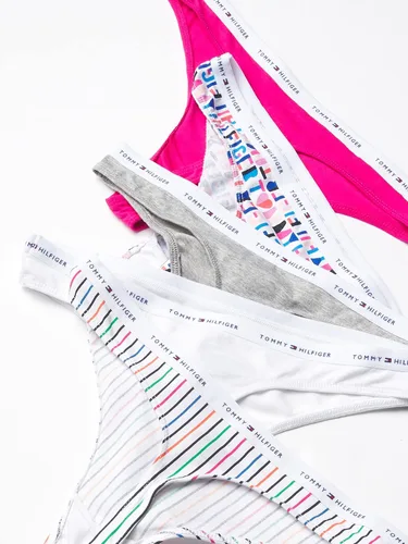 Vista 2 de Tommy Hilfiger Women's Classic Cotton Logoband Thong, 5 Pack