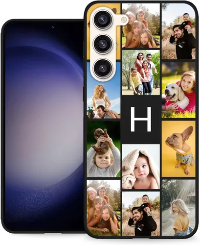 Vista 23 de Funda personalizada para Samsung Galaxy S23 Ultra con nombre de foto y texto - Funda suave y fina para teléfono móvil S 23 Ultra (negra) de 6.8
