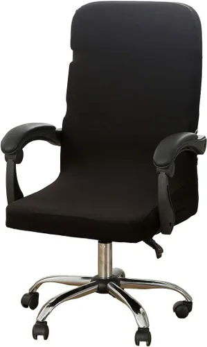 Vista 10 de Fundas elásticas para sillas de oficina, extraíbles y lavables, antipolvo, de elastano, fundas protectoras para sillas giratorias universales, Beige