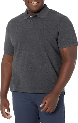 Vista 39 de Amazon Essentials Camiseta polo para hombre de manga corta y ajuste ajustado de algodón piqué Naranja Albaricoque