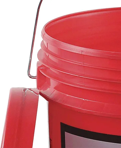Vista 3 de AFF Cubo resistente de 5 galones con tapa, rojo, 1 paquete, AFFBUCKET