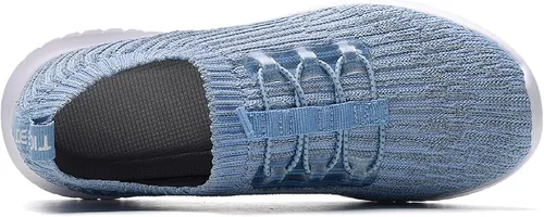 Vista 4 de konhill Zapatos cómodos para caminar para mujer, tenis atléticos, casuales, sin cordones