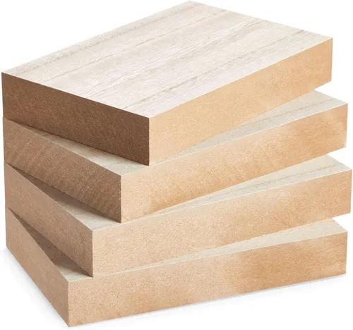Vista 11 de Bright Creations Bloques de madera – Tablas de madera para manualidades y proyectos de tablero de MDF – Bloques de tallado y superficie de pintura
