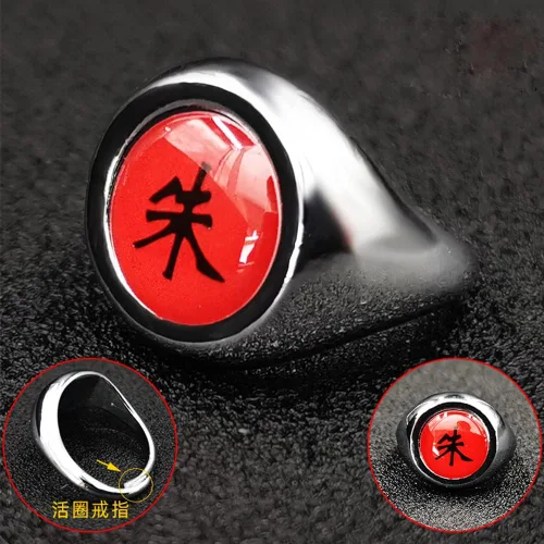 Vista 3 de Disfraz de capa de anime Itachi para Halloween, diadema y anillo para cosplay