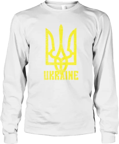 Vista 9 de Cybertela Camiseta de manga larga con escudo de armas de Ucrania para hombre