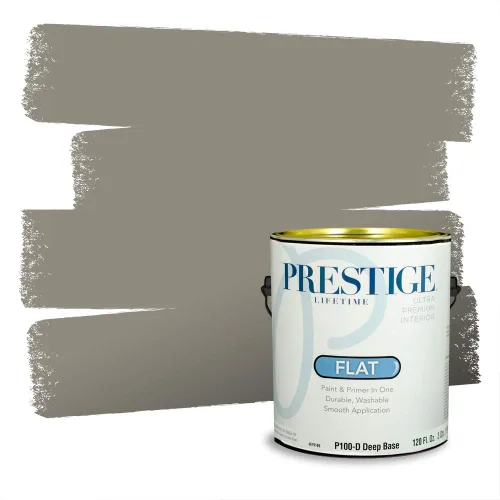 Vista 128 de Prestige Paints - Pintura exterior e imprimación en uno, 1 galón, plano, compatibilidad comparable con el color menta «Whipped Mint» de Behr