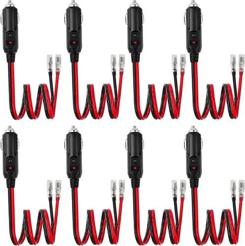 Vista 9 de Yourkar Enchufe macho para encendedor de cigarrillos con fusible, cable de enchufe de encendedor de cigarrillos de 12 V con cables, adaptador