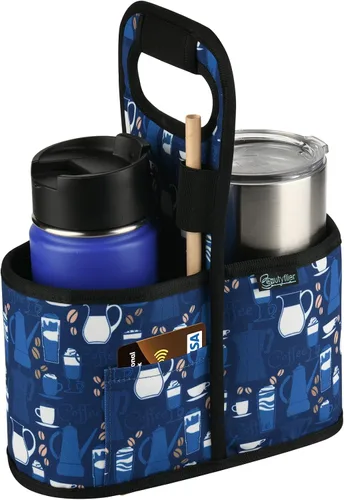 Vista 8 de Beautyflier Portabebidas con Asa para Entrega Portavasos de Café Aislado Reutilizable Portabebidas Portátil Soporte para 2 Tazas con Asa Organizador