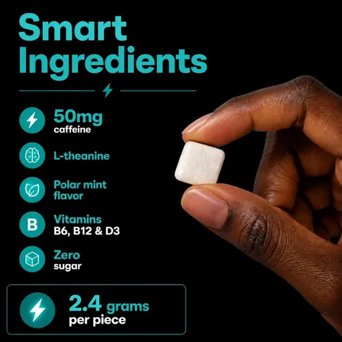 Vista 4 de DC24 DAILYCARE - Goma de mascar energética con cafeína, 50 mg de cafeína