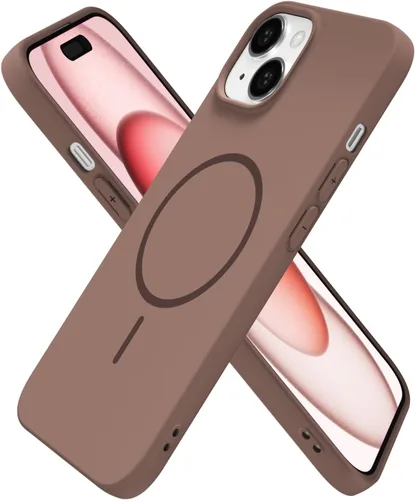 Vista 220 de Oakxco Funda de Silicona Mag Safe para iPhone 12 Pro Max, Funda Magnética Delgada y Fina Compatible con Carga Inalámbrica MagSafe, Bonita Funda