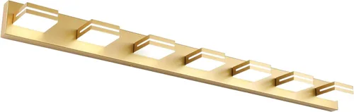 Vista 43 de SineRise - Moderna lámpara LED para tocador de baño (2 luces, 39.4 cm, regulable), iluminación de pared de baño moderna de acrílico cepillado sobre
