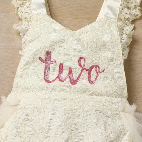 Vista 67 de Traje de bebé niña primer cumpleaños traje de encaje tul mameluco princesa tutú vestido de un año cumpleaños pastel Smash fotografía ropa