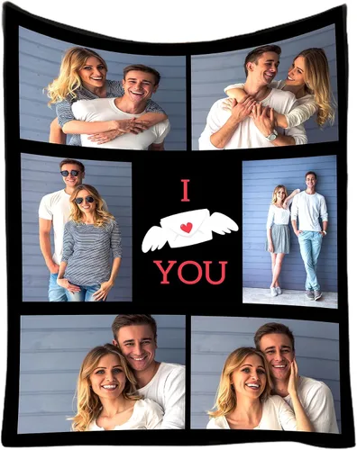 Vista 11 de Manta personalizada con texto en imagen, fotos, regalos para adultos, niños, novia, novio, Navidad, Halloween, día del padre, madre, San Valentín