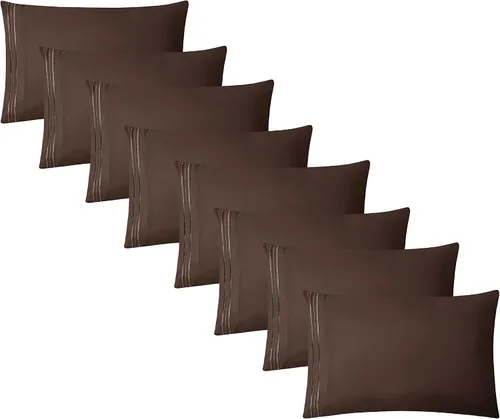 Vista 8 de Clara Clark Fundas de almohada de tamaño estándar – Funda de almohada ultra suave, fundas de almohada de microfibra ligera tamaño Queen – Juego de 2
